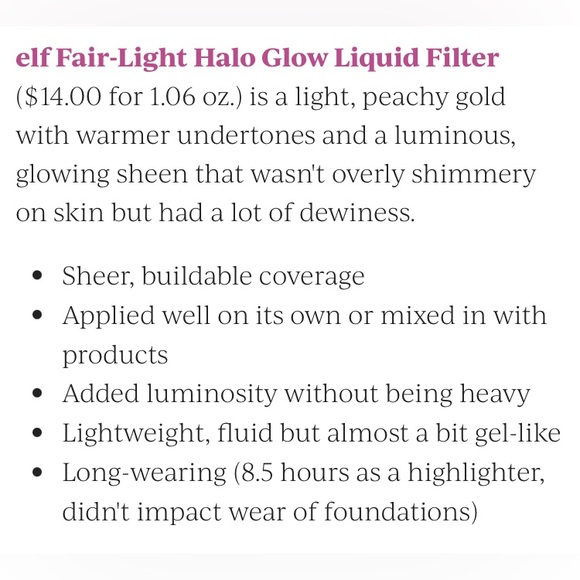 ELF Halo Glow Liquid Filter in shade 2 Fair/Light - Picture 4 of 7